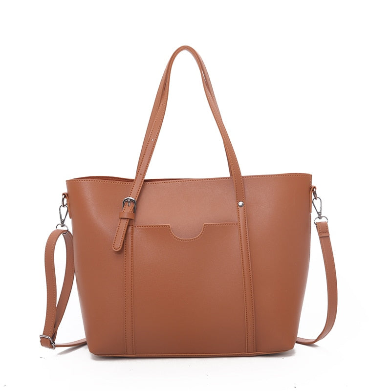 Retro Large Capacity Tote bag For women- Mustard Brown - Modwhims