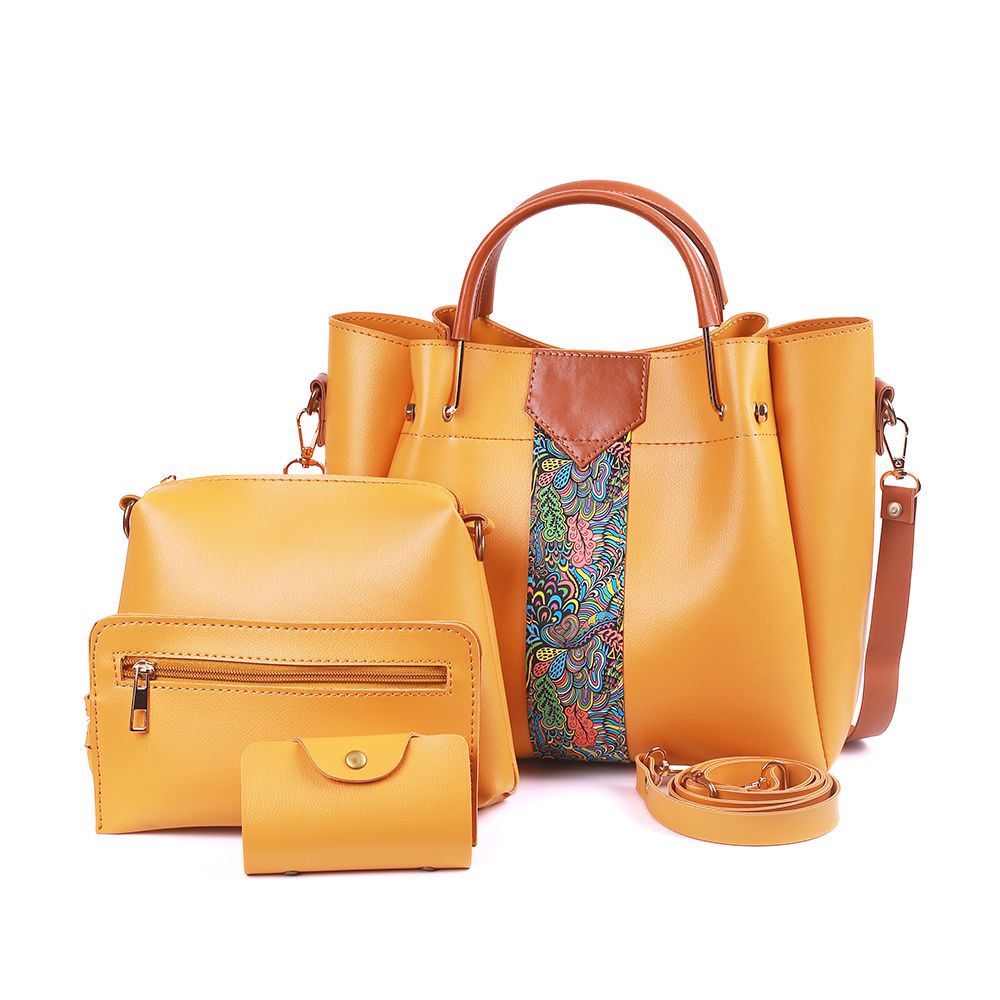 4 in 1 Piece Handbags For women-Yellow - Modwhims