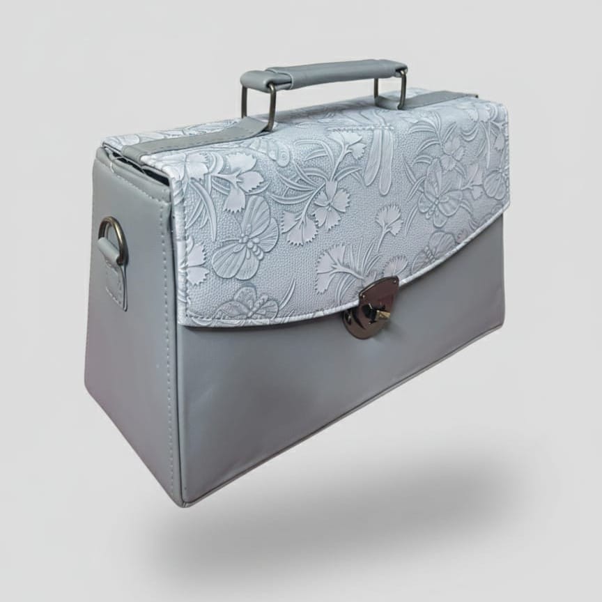 Burgundy Embossed Dragonfly Satchel