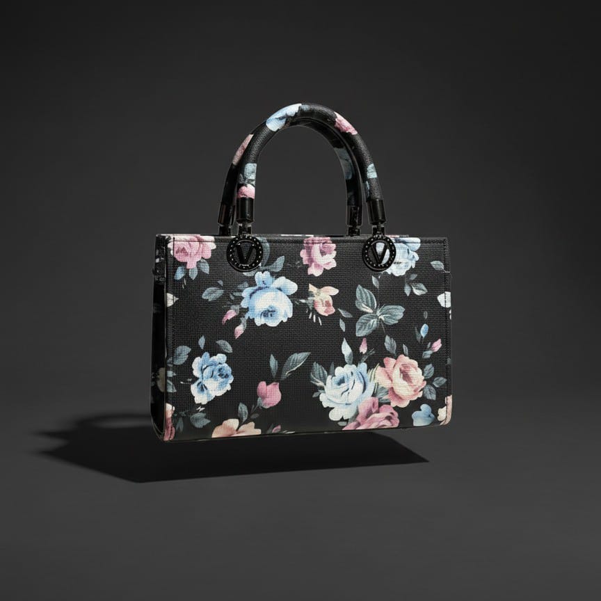 Romantic Rose Print Handbag