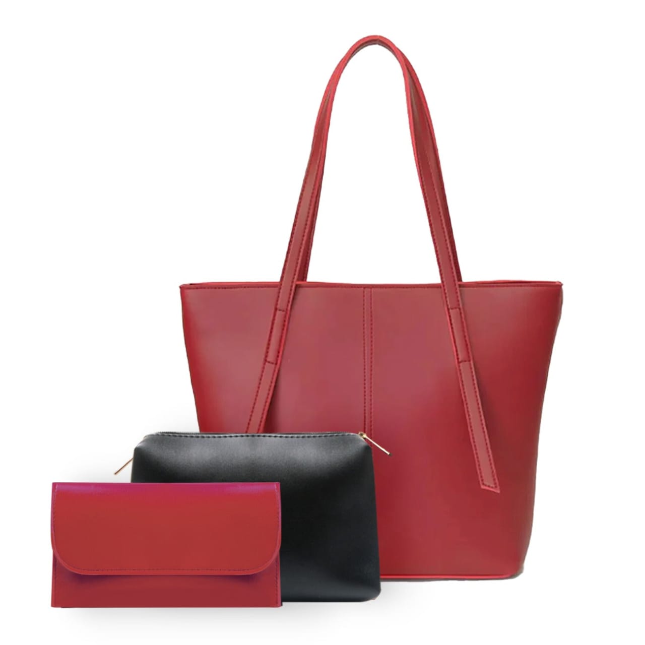 Contrasting 3-Piece Bag Set