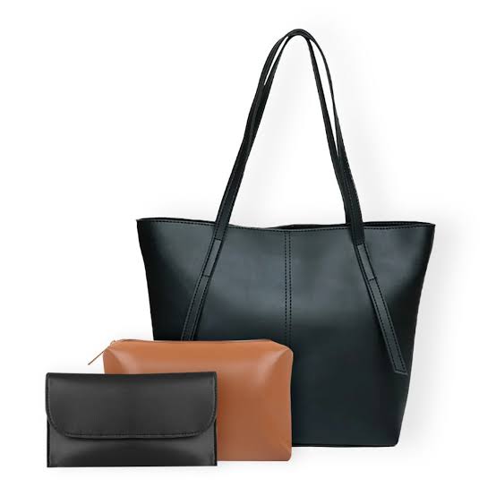 Contrasting 3-Piece Bag Set