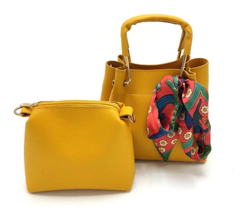 2 in 1 Piece Small Glamorous Handbags For women-Yellow - Modwhims